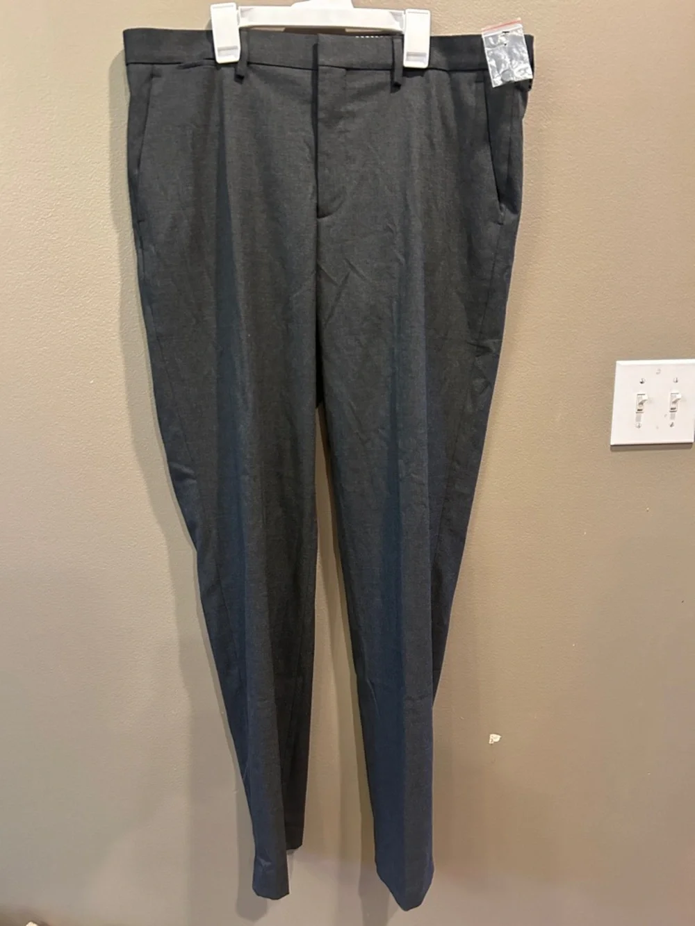 Express Extra SLIM Dress Pants Men's 34 x 34 Mid Rise Gray Office Business